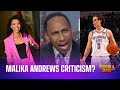 Stephen A. Smith addresses criticism aimed at Malika Andrews