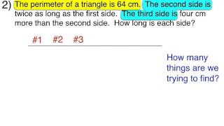 #22a Word Problems Involving Multi-Step Equations Day 2