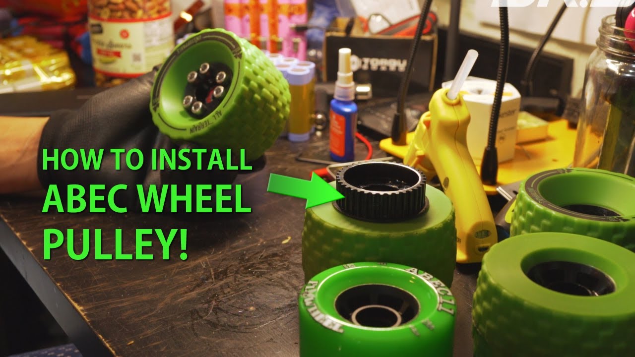 How to Install ABEC Wheel Pulley! [DIY Electric Skateboard 101] YouTube
