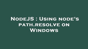 NodeJS : Using node