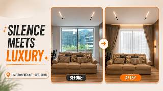 Luxury 5-Layered Acoustic Curtains Installation | Limestone House, DIFC, Dubai