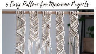 Macrame Projects: 6 Completely Macrame Patterns from Easy to