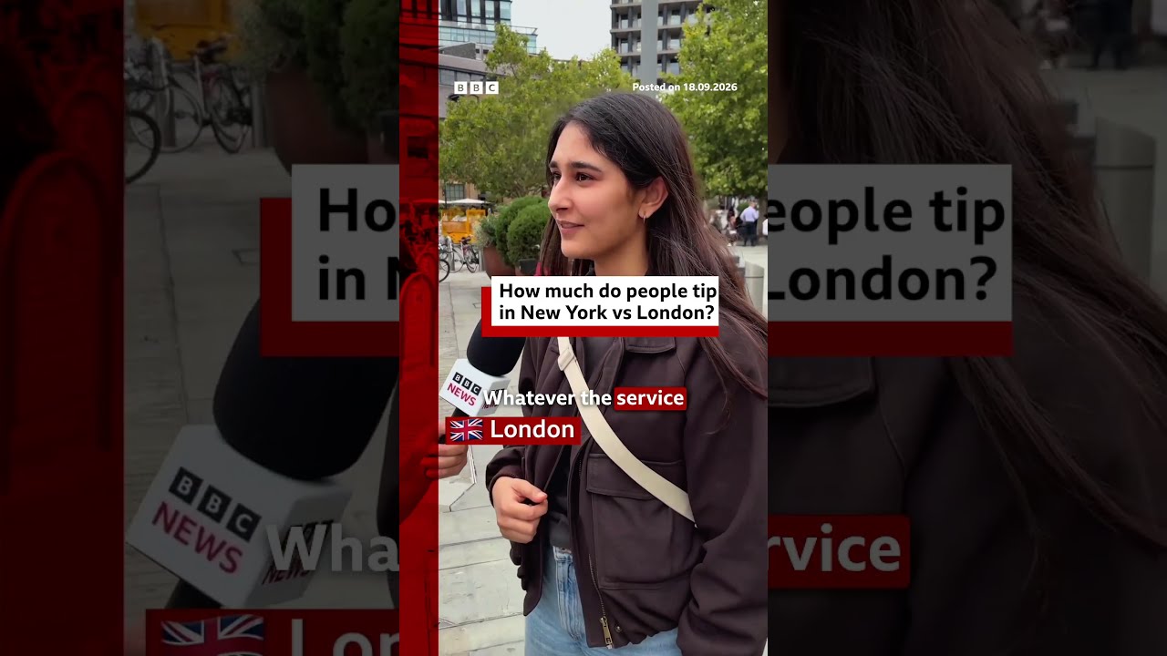 How much money should you tip if you’re in New York or London? #BBCNews