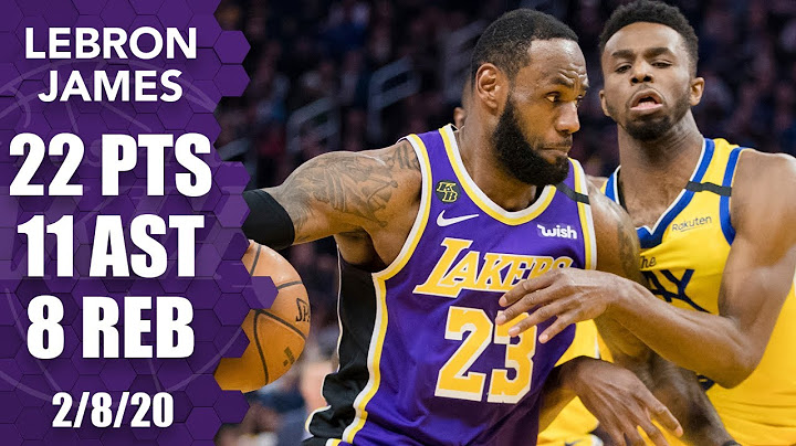 LeBron hits deep 3-point dagger in double-double for Lakers vs. Warriors | 2019-20 NBA Highlights