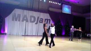 Erica Smith & Wendall McClellan ~ 2nd Place Gold ~ Novice Pro-Am Hustle ~ MADjam 2013