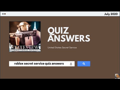 United States Secret Service Quiz Answers 2020 Roblox Youtube - bloxland roblox quiz
