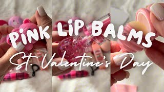 Unboxing Pink Lip Balms 💕 Valentine’s Day ASMR | Sweet & Cozy Packaging