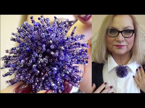 Мастер класс по изготовлению броши Beads brooch tutorial Тренды 2021 своими руками  Брошь из бисера