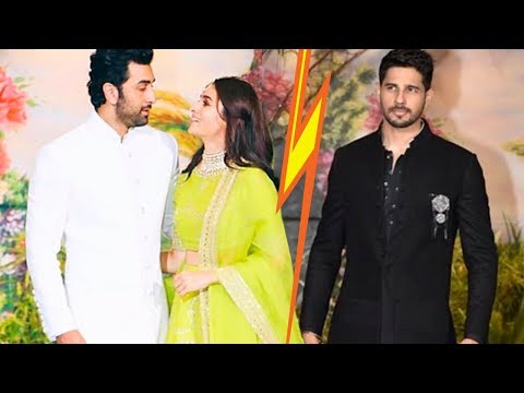 Alia Bhatt With BF Ranbir Kapoor & Ex Sidharth Malhotra Come Face To Face At Sonam Kapoor Reception