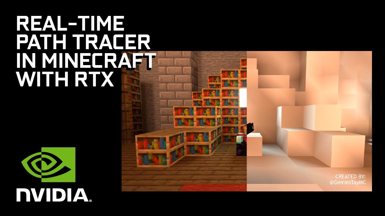 Real time raytracing in Minecraft! Available with SEUS shaders (unreleased;  for access donate to creator's Patreon) for Java 1.12.2 and requires only  optifine. Works well on GTX cards, even the 1050ti can