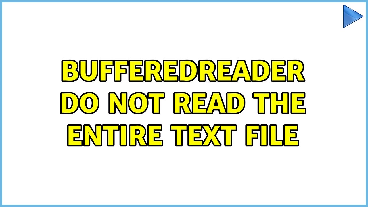BufferedReader do not read the entire text file - YouTube