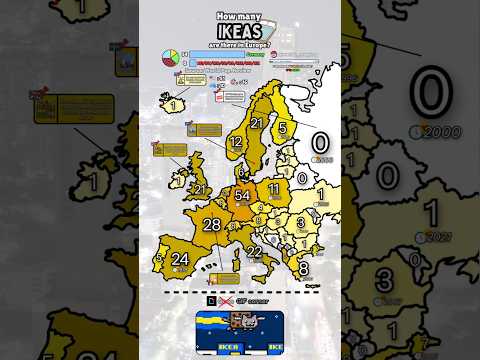 Number of IKEAs in Europe #mapping