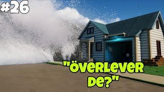 Jättetsunami Vs Litet Hus Rolig Animationskortfilm