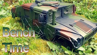 Bench Time! HG P408 Humvee Hummer Update with BA Studios CROWS Turret, RC4WD Tyres, Boomracing Rims
