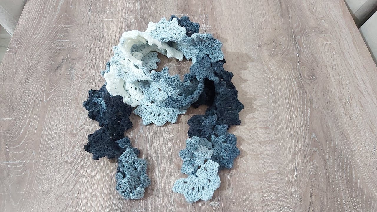 Tığ İşi Boyunluk (Atkı, Fular) Yapımı | Örgü Modelleri | Crochet scarf #66