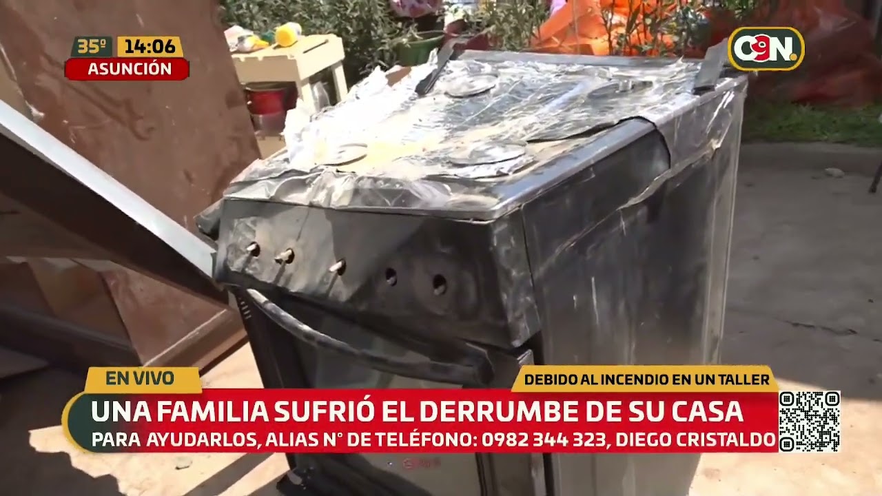 Incendio en taller mecánico dejó a una familia sin hogar