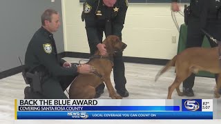 Santa Rosa County deputies and dogs get Back The Blue award