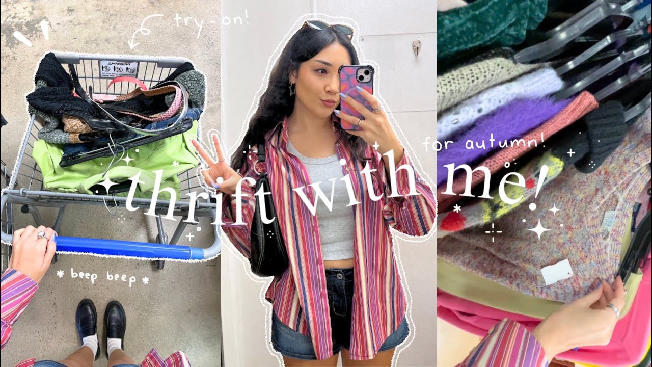 ✿THRIFT WITH ME✿ for autumn trends! (colorful sweaters, capris, boots and more)