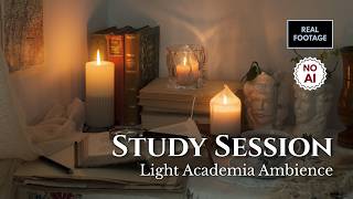Study Session 🕯️📖🤍 | Light Academia Ambience with Soft Music & Distant Birdsong | No AI