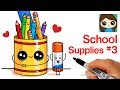 How to Draw Cute Back to School Supplies Easy #3