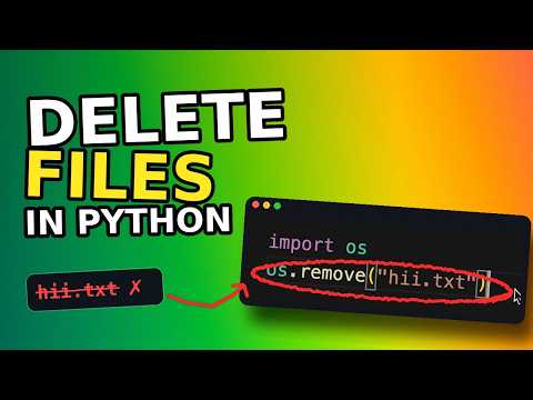 How to Delete a File in Python (os.remove)