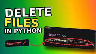 How to Delete a File in Python (os.remove)