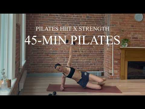 45-Min Pilates HIIT X Strength | Full Body | with Dumbbells