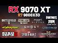 AMD RX 9070 XT + RYZEN 7 9800X3D - Test in 10+ Games