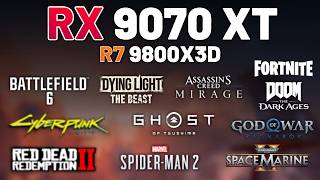 AMD RX 9070 XT + RYZEN 7 9800X3D - Test in 8 Games