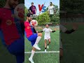 Messi vs Ronaldo – Thigh Juggle vs Speed! Who wins? ⚽🔥#football #ronaldo