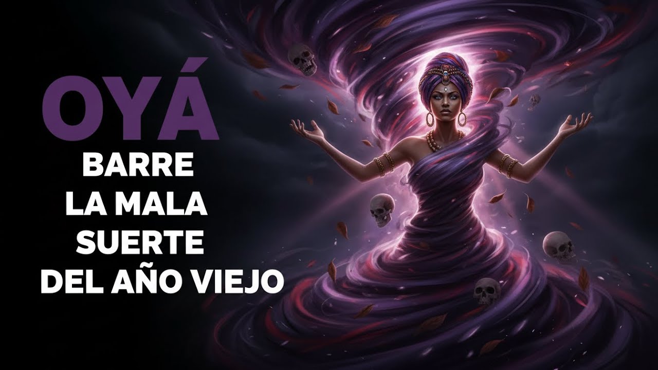 “Oyá barre la mala suerte del año viejo y limpia tu camino para el año nuevo”