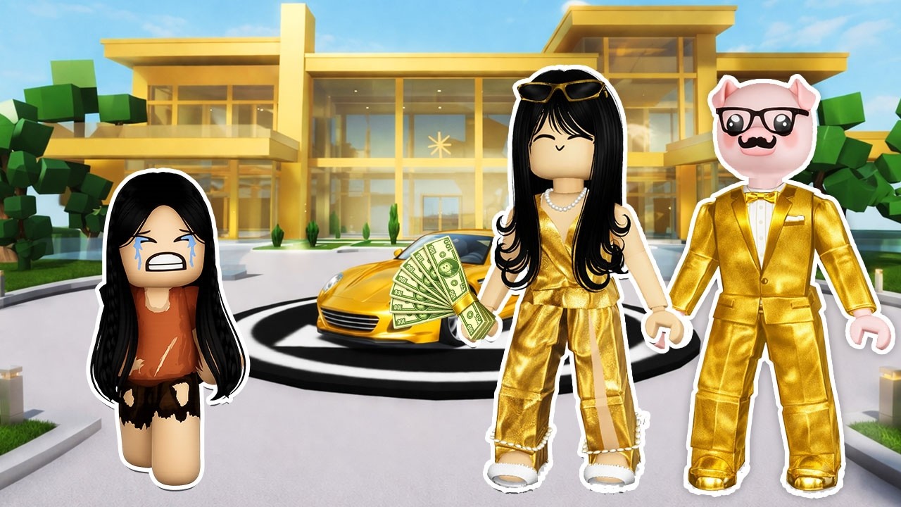 MIS PADRES me ABANDONAN y me ADOPTA una familia MILLONARIA en Brookhaven RP roblox | paolazgames