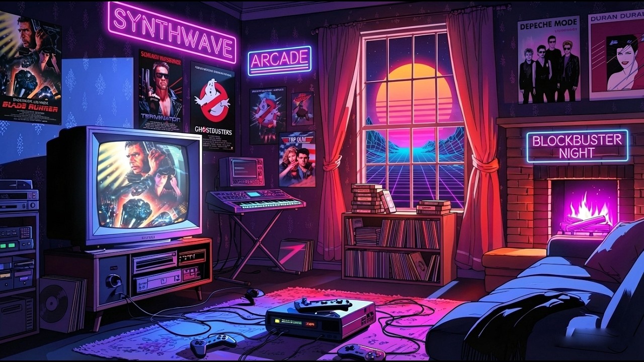 Retro Blockbuster Movie Night 📀 Synthwave • Retrowave • 80s Synthpop