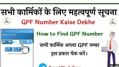 GPF NO kaise dekhe || How to find GPF No || GPF 2004 @gyanboosteracademy @GYANGANGAALOK