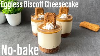 NoBake Lotus Biscoff Cheesecake Recipe | Cookie Butter Cheesecake Recipe | Cheesecake shots