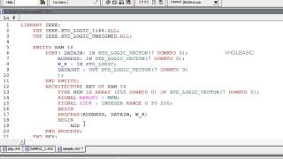 VHDL BASIC Tutorial - Array, Memory, SRAM