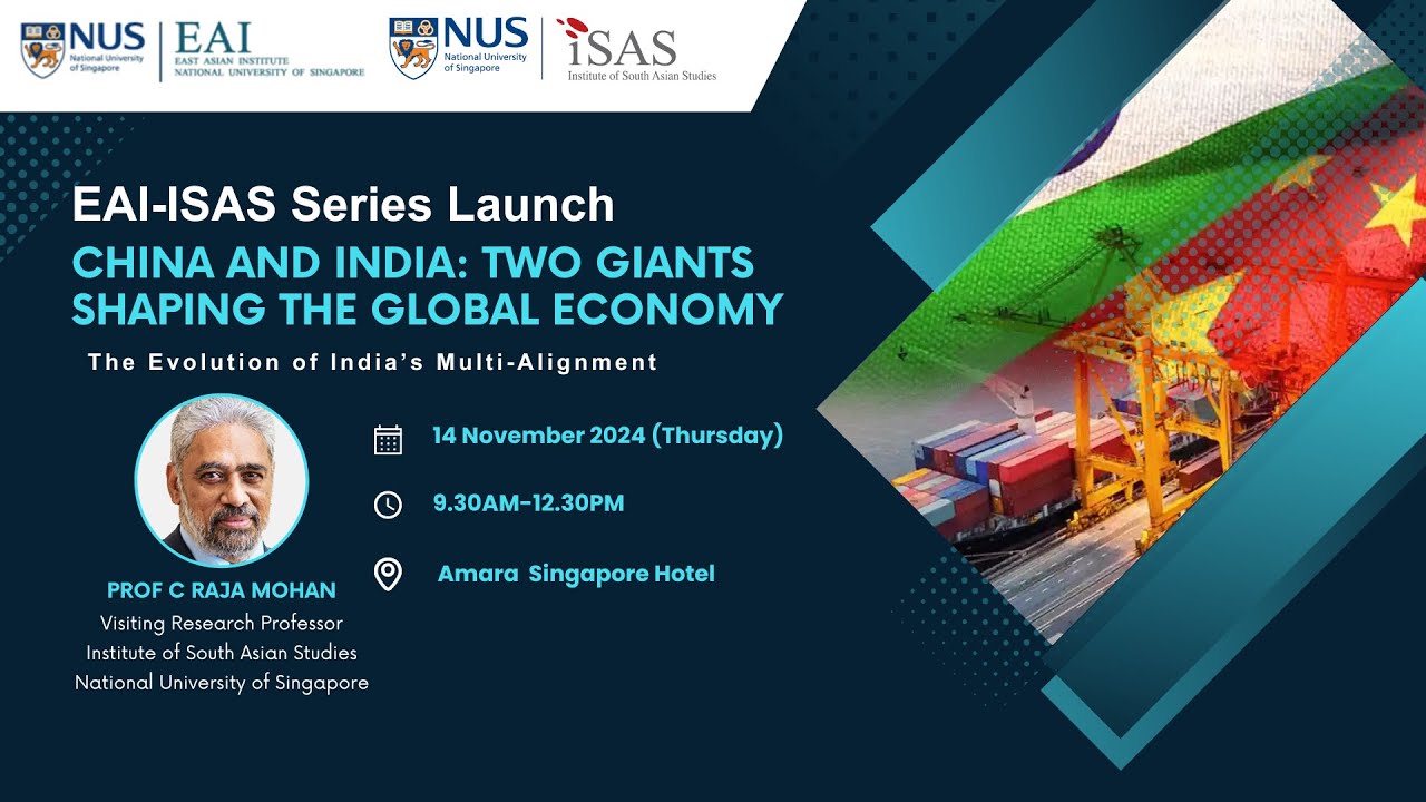 India Multi Alignment The Evolution of India’s Multi-Alignment - Prof C Raja Mohan, NUS ...