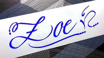 Zoe Name Signature Calligraphy Status | #signature #cursivewriting #cutmaker #zoe