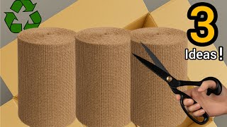 3 ideas for making handmade baskets with hemp fabric scraps/Very practical but cheap!