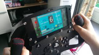 My DIY Wheel for PS4 with UDP Telemetry app. Phone is in the wheel!!. screenshot 3