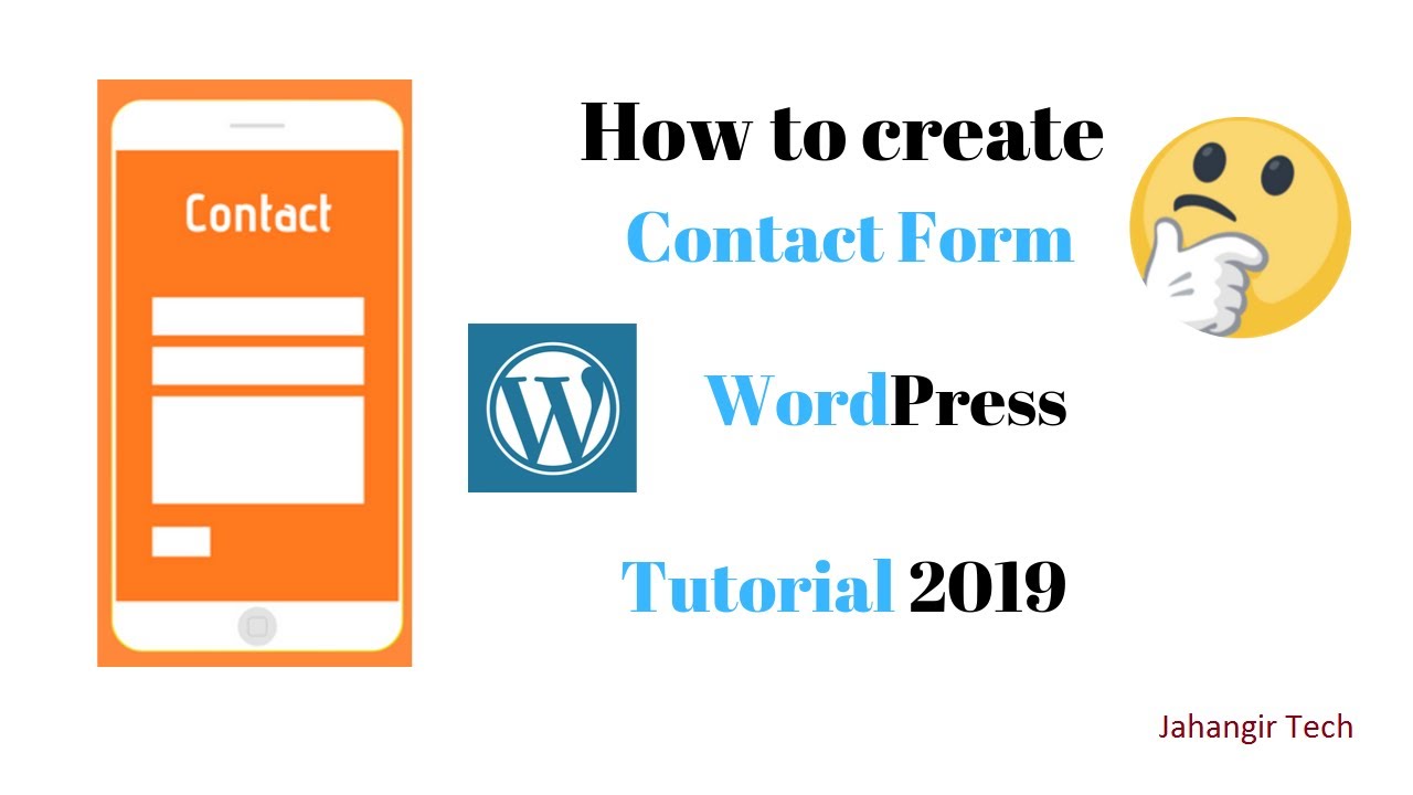 How to create Contact a Form in WordPress [ Contact Form 7] | Tutorial ...