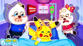 Bearee, Pikachu Bị Ốm Phải Nhập Viện! Chuyện gì đã xảy ra với Pikachu | Hoạt hình thiếu nhi vui nhộn