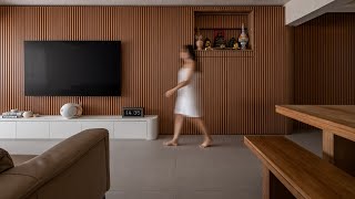 Inside A 1270 Sqft Japanese Modern Home With Fluted Panels