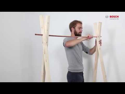 Proyecto DIY decoración: perchero de madera con herramientas Bosch - YouTube