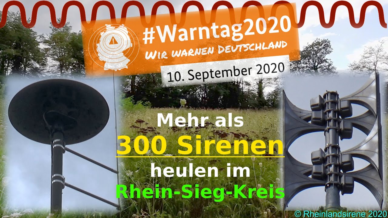 Warntag 2020 - Über 300 Sirenen heulen mit 