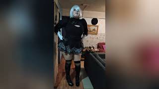 Femboy 2B cosplay crossdresser #nierautomata #cosplay #femboy #boytogirl 