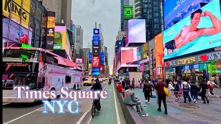 [4K]  NYC Times Square - Busy Muggy Weekend (ASMR City Sounds)