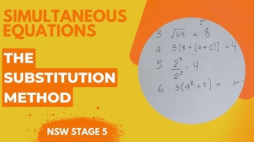The substitution method with Worked Examples