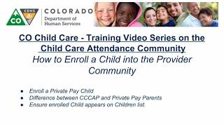 Provider Community: How to Enroll a Child in Private Pay Versus CCCAP (2026)