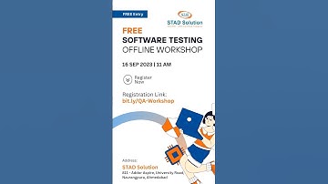 Mastering Software Testing: FREE Offline Workshop | Boost Your Skills!| STAD Solution